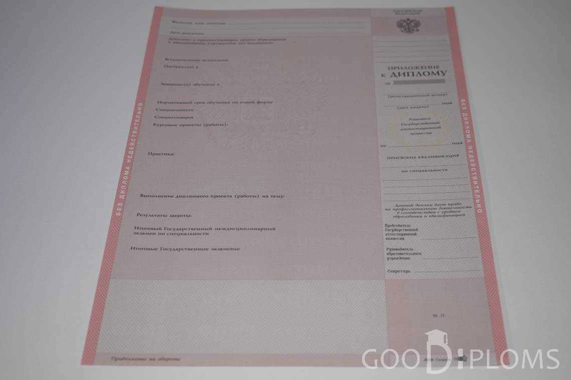 Приложение к Диплому Техникума период c 2003 по 2007 год - Кременчуг