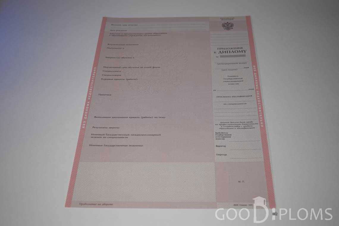 Приложение к Диплому Техникума с Отличием в период c 1997 по 2002 год - Кременчуг