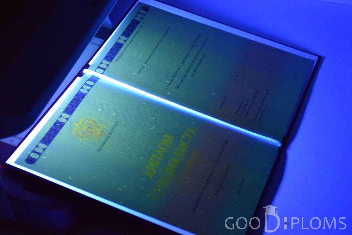 Бланк Диплома о Высшем Образовании с Отличием в Ультрафиолете - Кременчуг