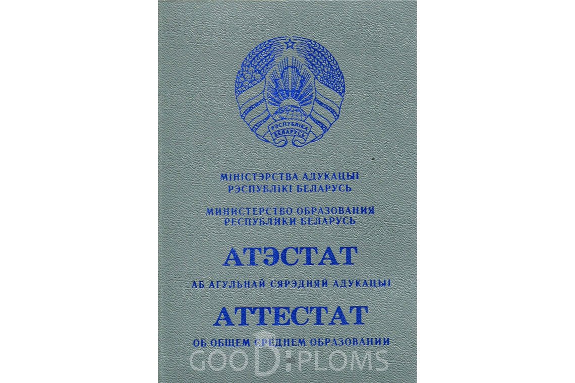 Белорусский аттестат за 11 класс - Обратная сторона- Кременчуг