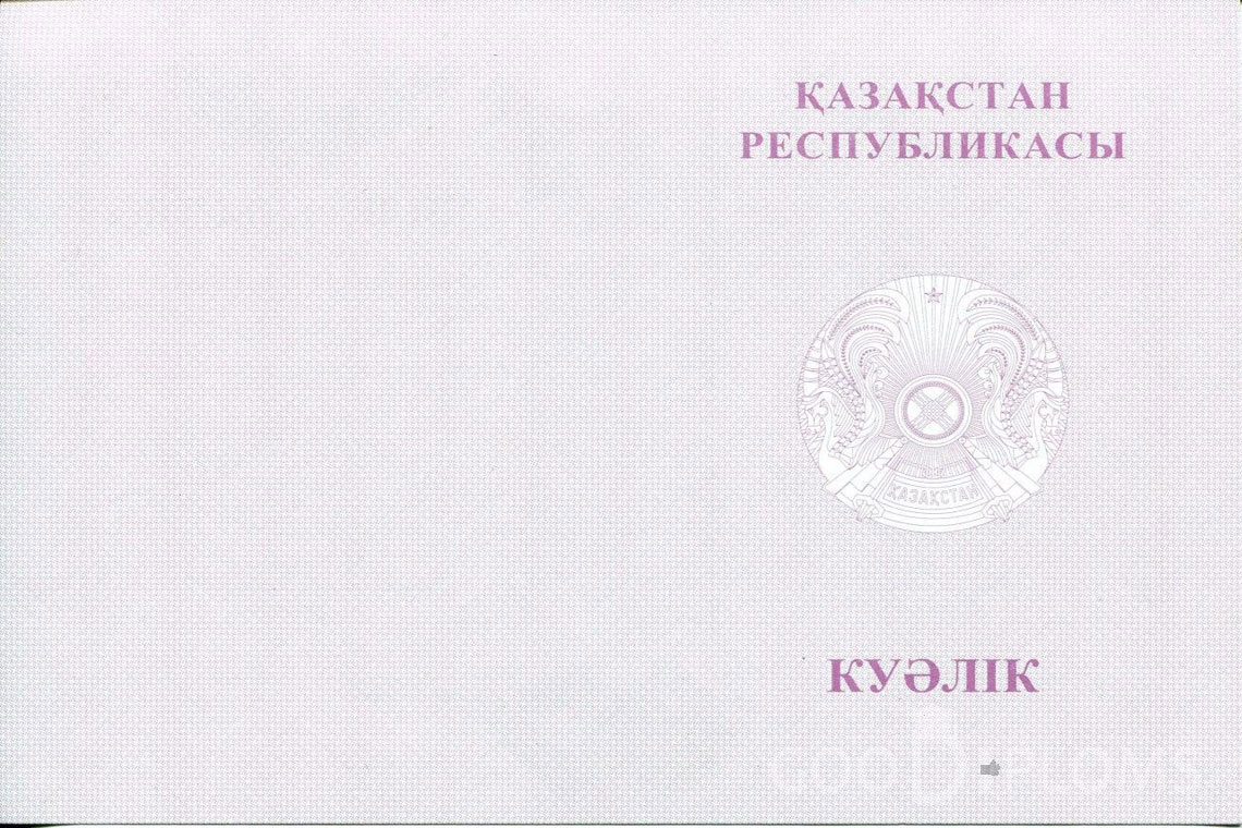 Казахский аттестат за 9 класс с отличием - Обратная сторона- Кременчуг